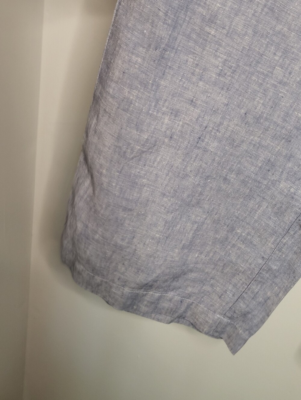 Athleta Cabo Linen Wide Leg Pants Blue Chambray Size 8 - Picture 9 of 13